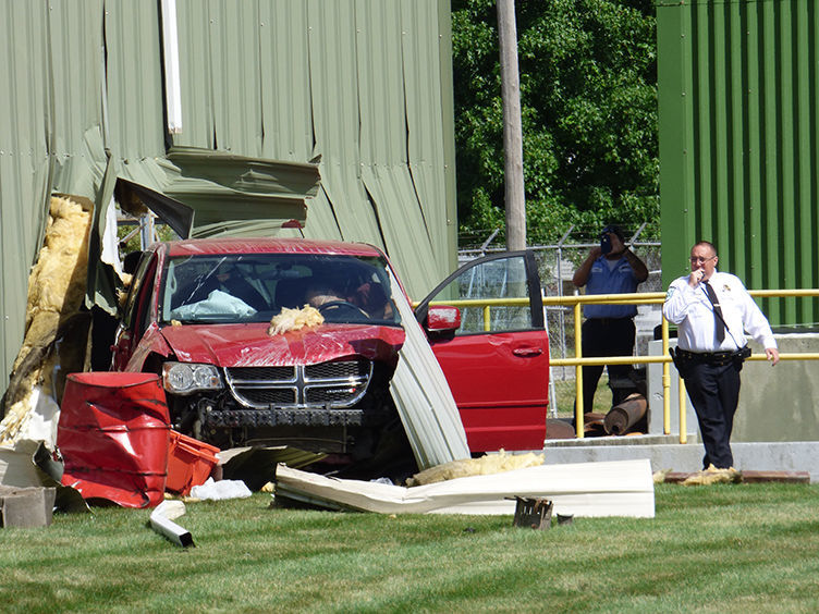 Man experiences medical issue, crashes through BMU building